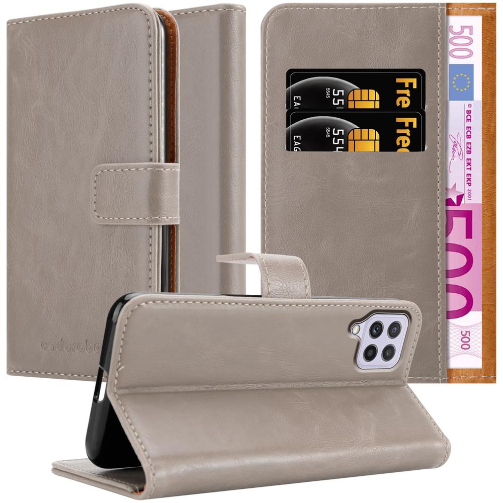 Custodia Compatibile Con Samsung Galaxy A22 4g / M22 / M32 4g In Marrone Cappuccino - Coperchio Protettiva Con Chiusura Magnetica, Funzione Stand E Tasca Per Le Carte - Foto 1