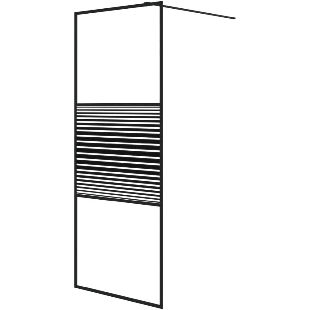 Parete Doccia Walk In Nera 80x195 Cm In Vetro Trasparente Esg - Foto 2