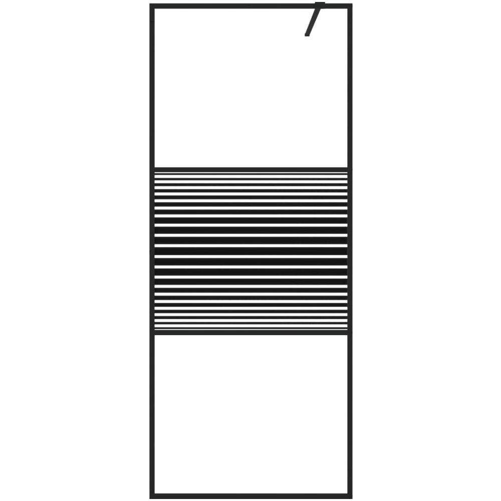 Parete Doccia Walk In Nera 80x195 Cm In Vetro Trasparente Esg - Foto 3