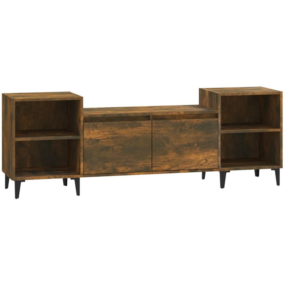Mobile Tv Rovere Fumo 160x35x55 Cm In Legno Multistrato - Foto 2