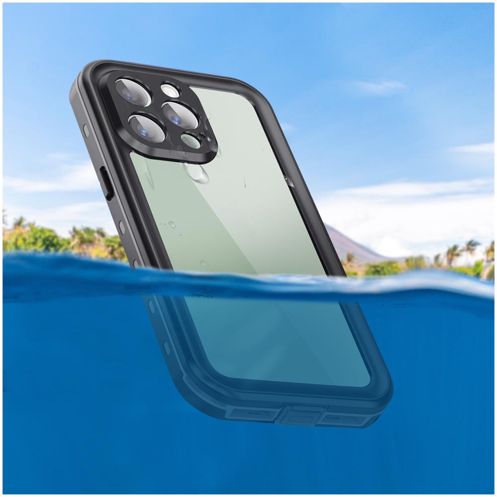Cover Completa Per Iphone 13 Pro Waterproof Ip68 Bordo Nero - Foto 2