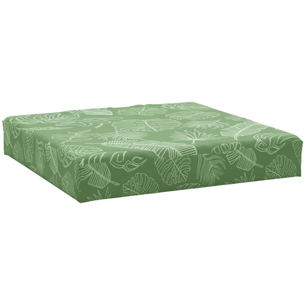 Cuscino Pallet Motivo A Foglie 60x60x8 Cm In Tessuto Oxford - Foto 2