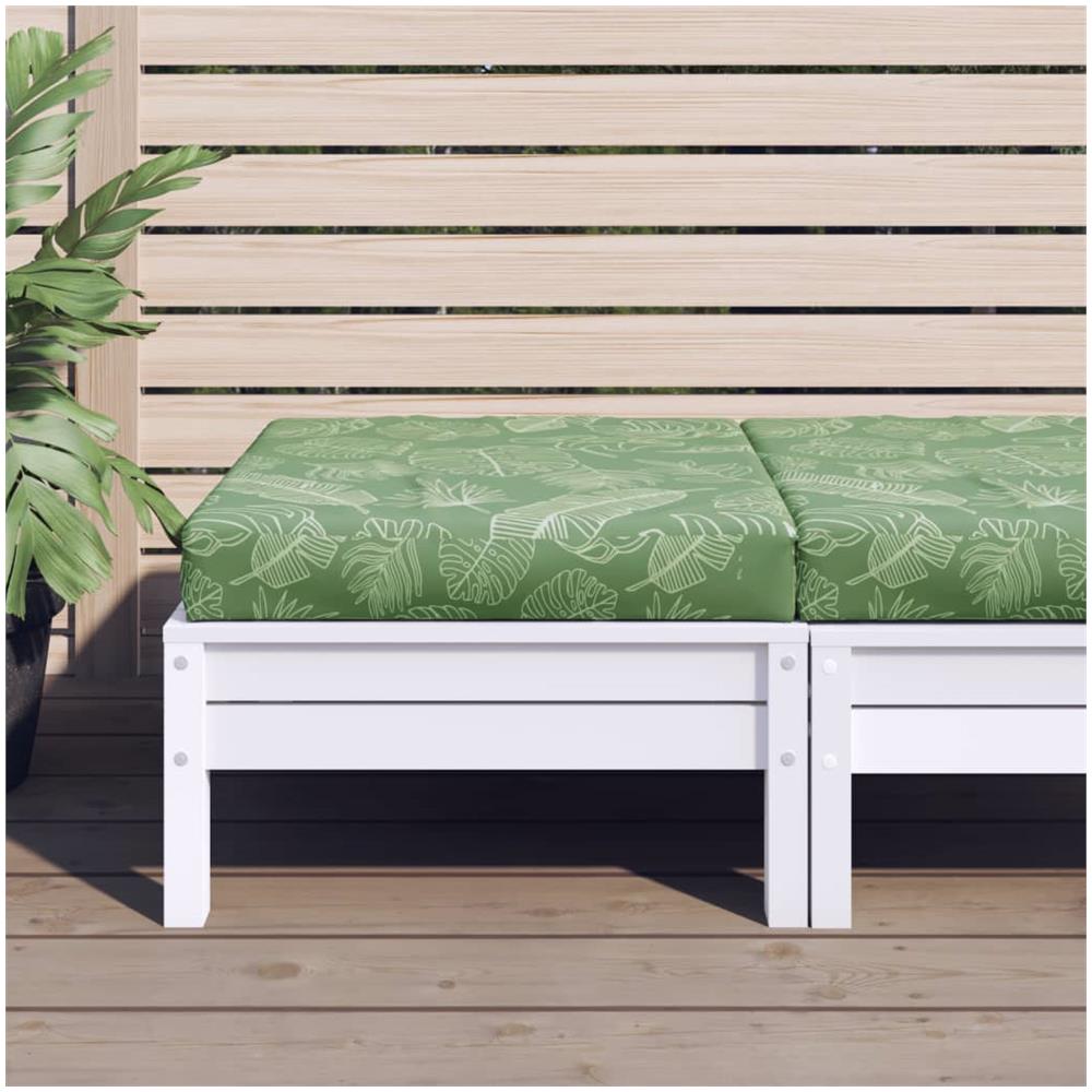 Cuscino Pallet Motivo A Foglie 60x60x8 Cm In Tessuto Oxford - Foto 1