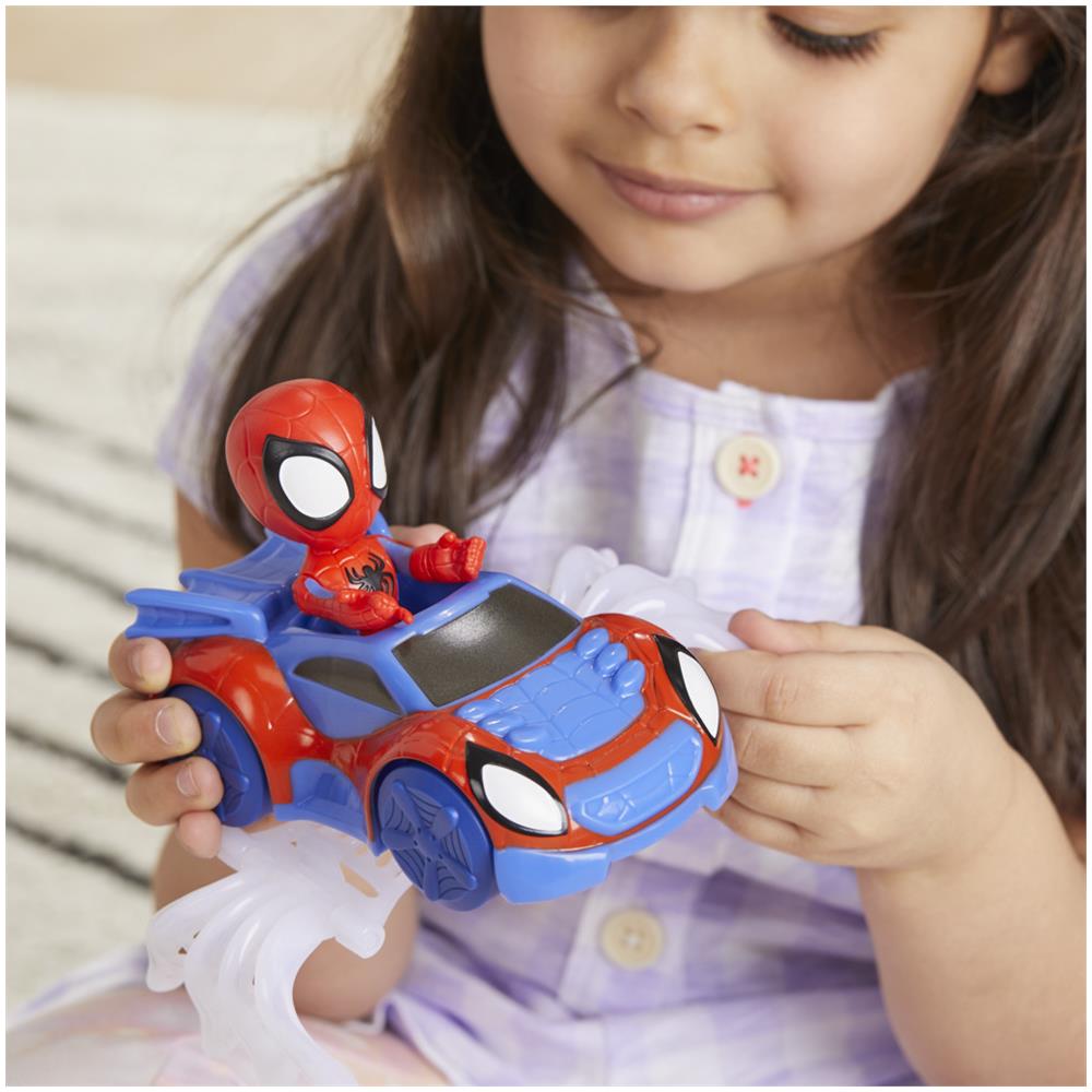 Marvel Spidey e I Suoi Fantastici Amici, set Spidey Web Crawler, action figure di Spidey con veicolo e accessorio, giocattoli, giocattoli per età prescolare, giocattoli di supereroi - Foto 12