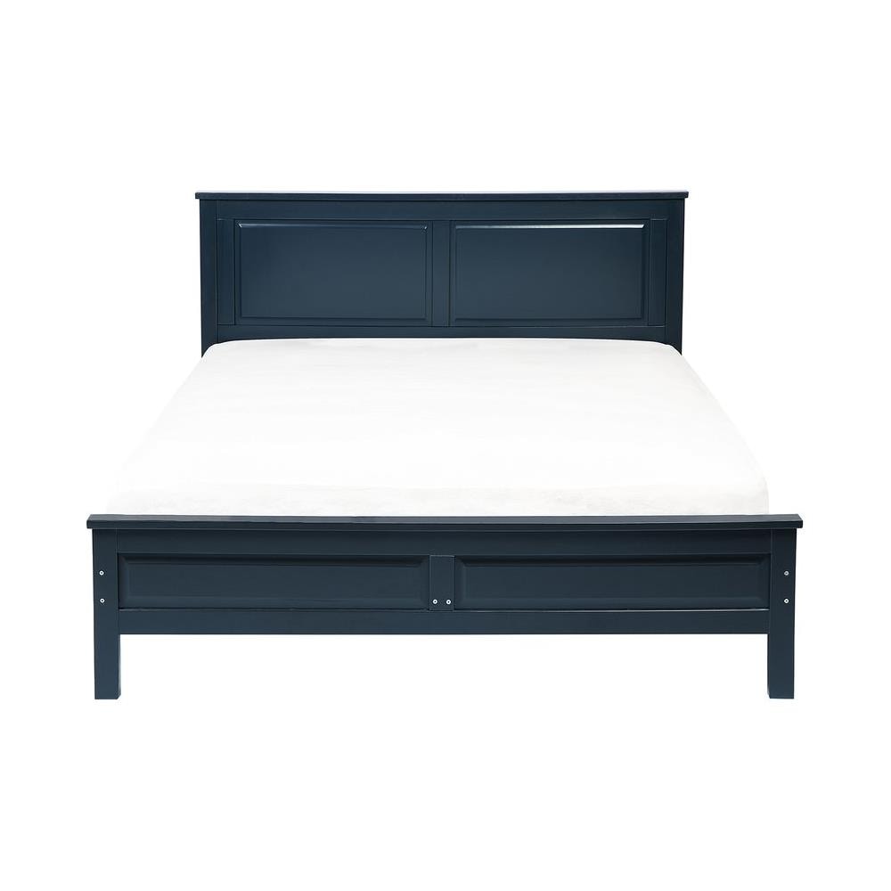 Letto A Doghe In Legno Con Rete Blu Scuro 180 X 200 Cm Olivet - Foto 2