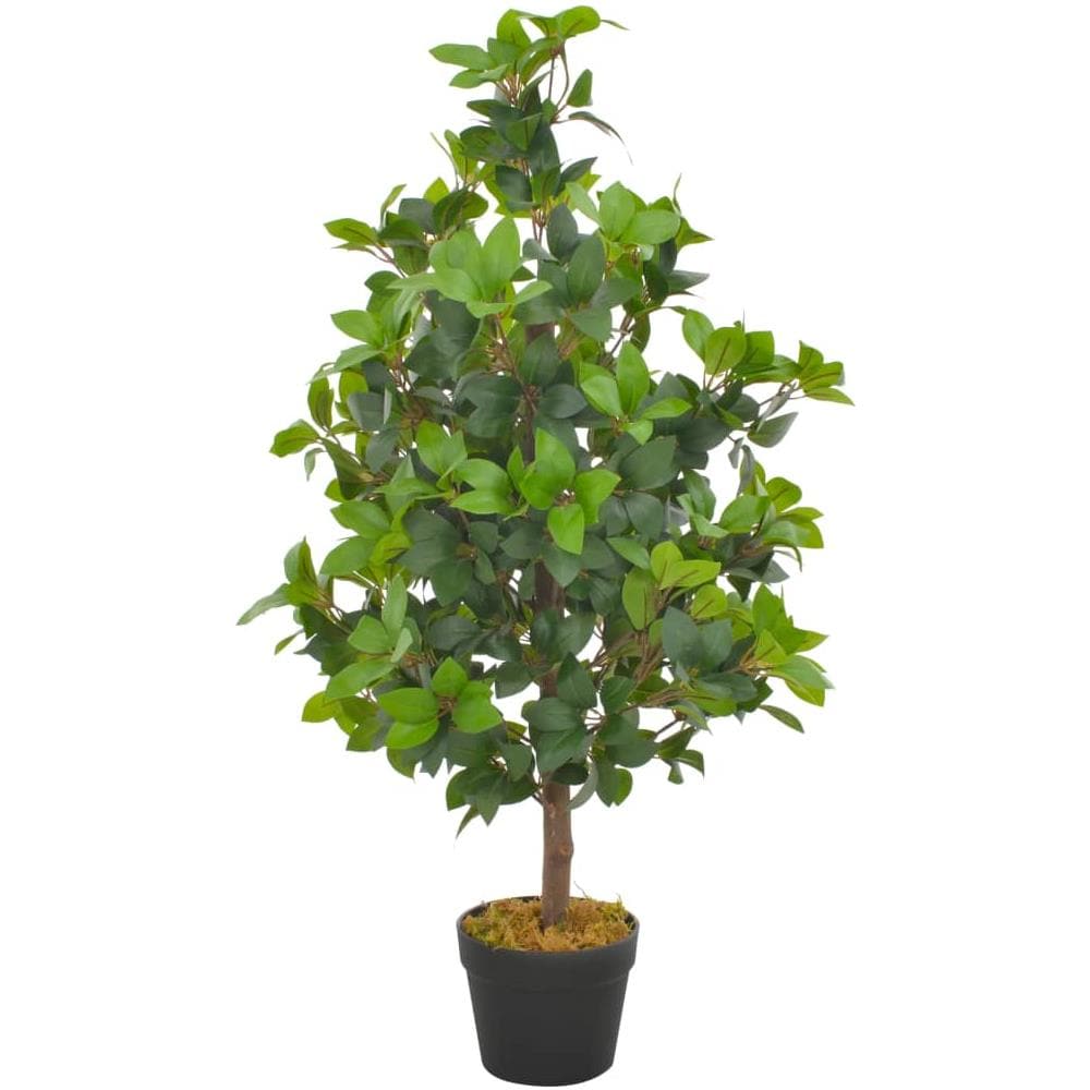Albero Di Alloro Artificiale Con Vaso Verde 90 Cm - Foto 1