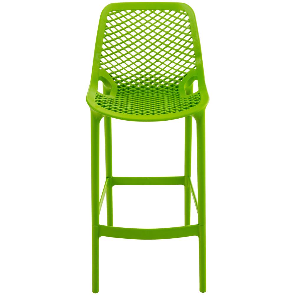 Sgabello Alto Outdoor Air in Polipropilene I Sgabello Impilabile Alt. 75 CM | Sgabello Bar Facile da Pulire I Sedia Design Carico Max 130 kg Verde - Foto 2