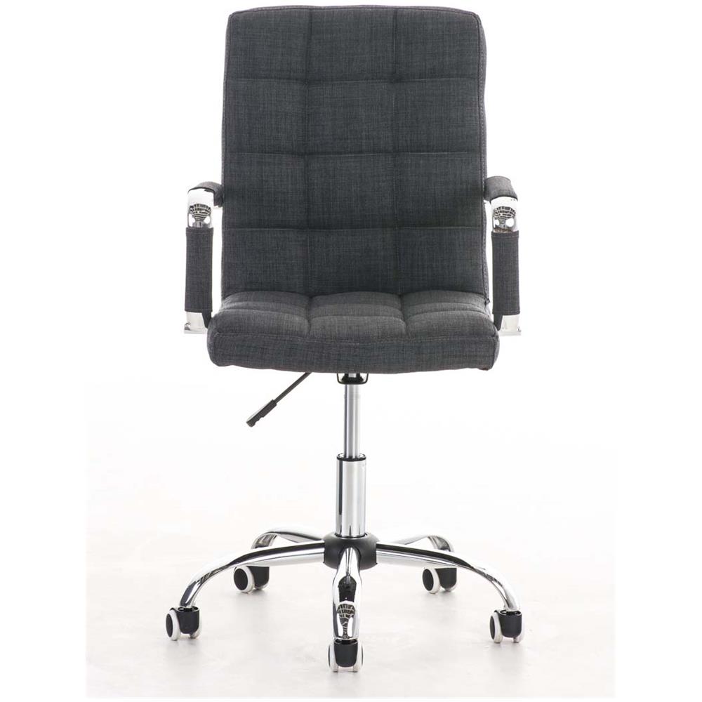 Sedia Ufficio Deli V2 in Stoffa I Sedia Studio Girevole Sedia Pc Imbottita con Braccioli, Seduta Regolabile 45-54 CM I Poltrona Pc con Ruote Grigio - Foto 2
