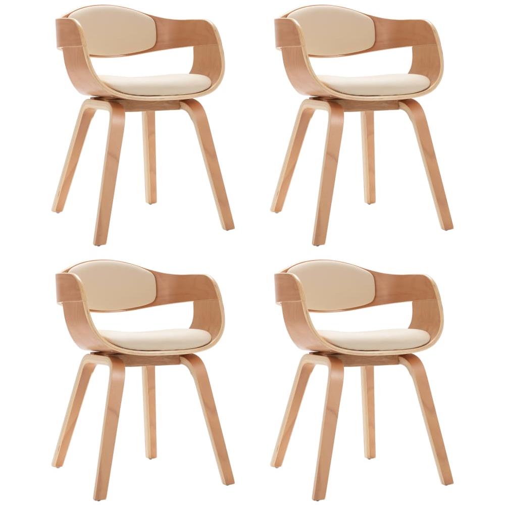 Sedie Da Pranzo 4 Pz In Legno Piegato E Similpelle - Foto 2