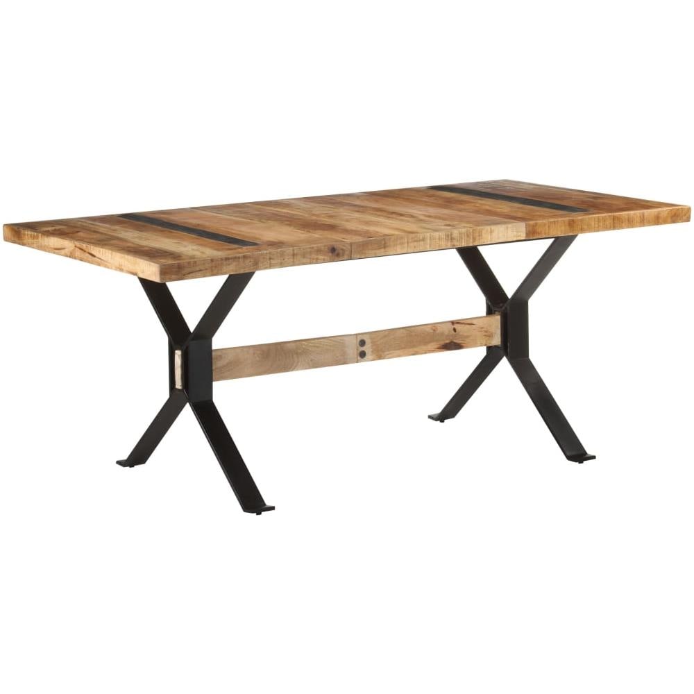 Tavolo Da Pranzo 180x90x76 Cm In Legno Massello Di Mango Grezzo - Foto 1