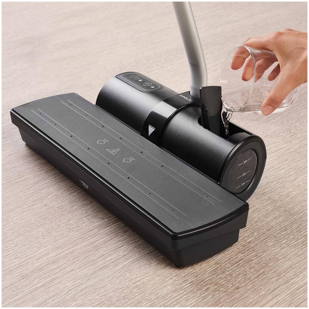 Moppy Premium Con Base Igienizzante Funzionamento Cordless, Funzione Lavaggio, Nero - Foto 2