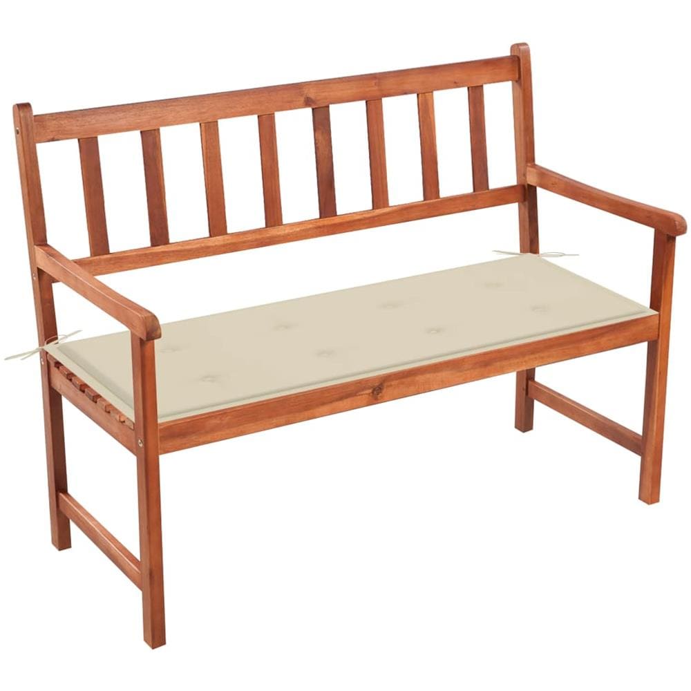 Panca da Giardino con Cuscino 120 cm in Massello di Acacia - Foto 1