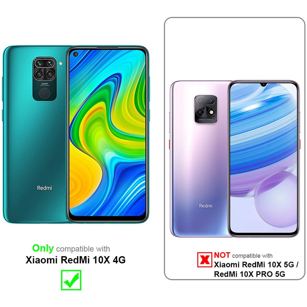 3x Pellicola Armatura A Schermo Intero Compatibile Con Xiaomi Redmi 10x 4g In Trasparente Con Nero - 3x Vetro Temperato (tempered) Di Protezione Del Display In Durezza 9h Con 3d Touch - Foto 2