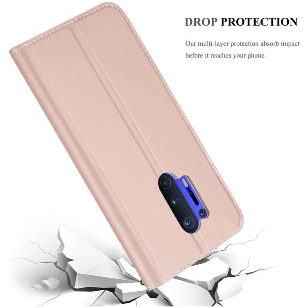 Custodia Compatibile Con Oneplus 8 Pro In Classy Oro Rosa - Coperchio Protettiva Con Chiusura Magnetica, Funzione Stand E Tasca Per Le Carte - Foto 8