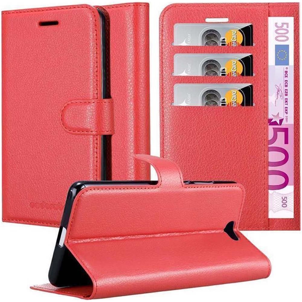 Custodia Compatibile Con Oppo Find X In Rosso Carminio - Coperchio Protettiva Con Chiusura Magnetica, Funzione Stand E Tasca Per Le Carte - Foto 1