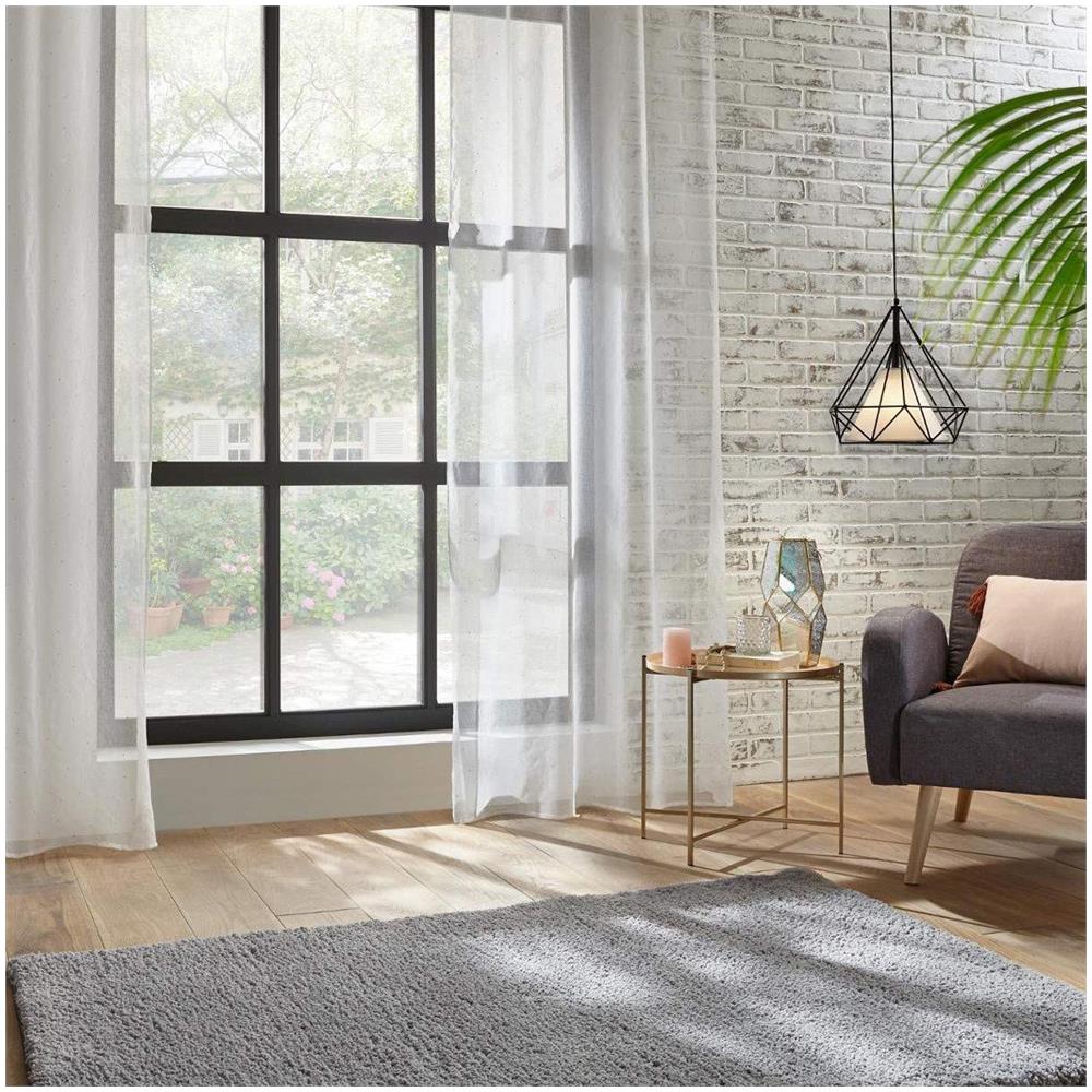 Tenda Da Salone Bianca, Stampa A Pois Oro, Atmosphera, 140 X 240 Cm - Foto 4