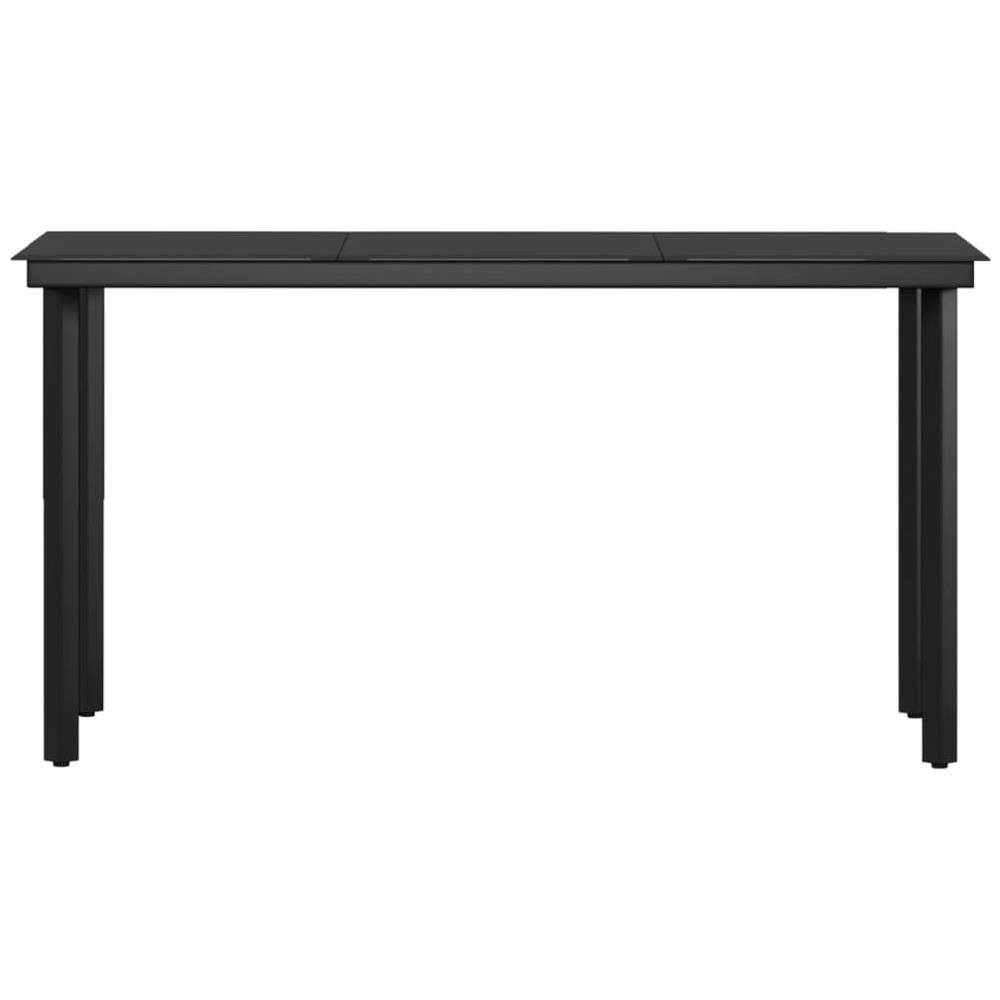 Set Da Pranzo Per Giardino 5 Pz Con Cuscini Grigio E Nero - Foto 2