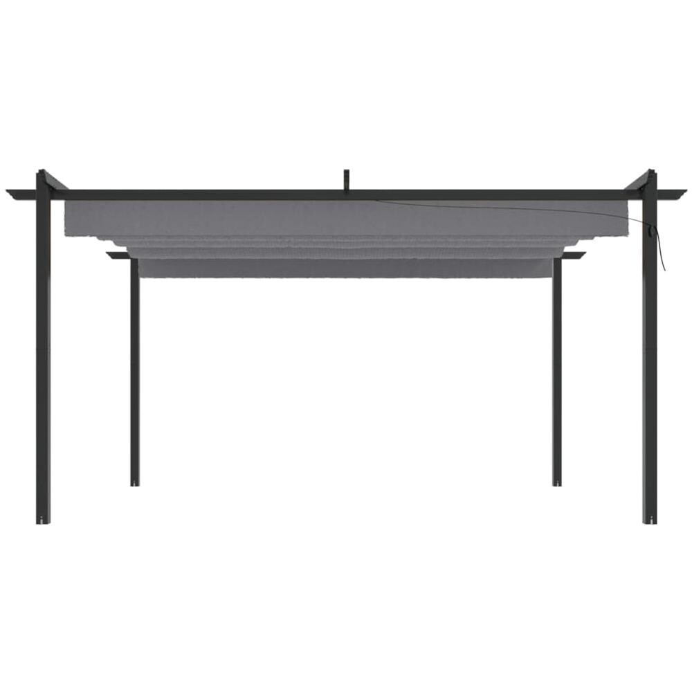 Pergola Da Giardino Con Tetto Retrattile 4x3 M Antracite - Foto 3