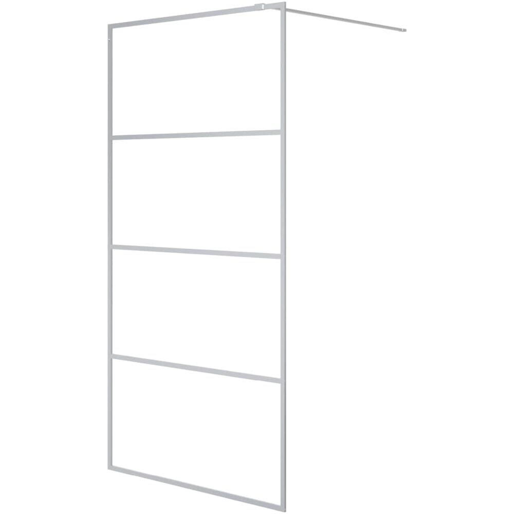 Parete Doccia Walk In Argento 100x195 Cm Vetro Trasparente Esg - Foto 2