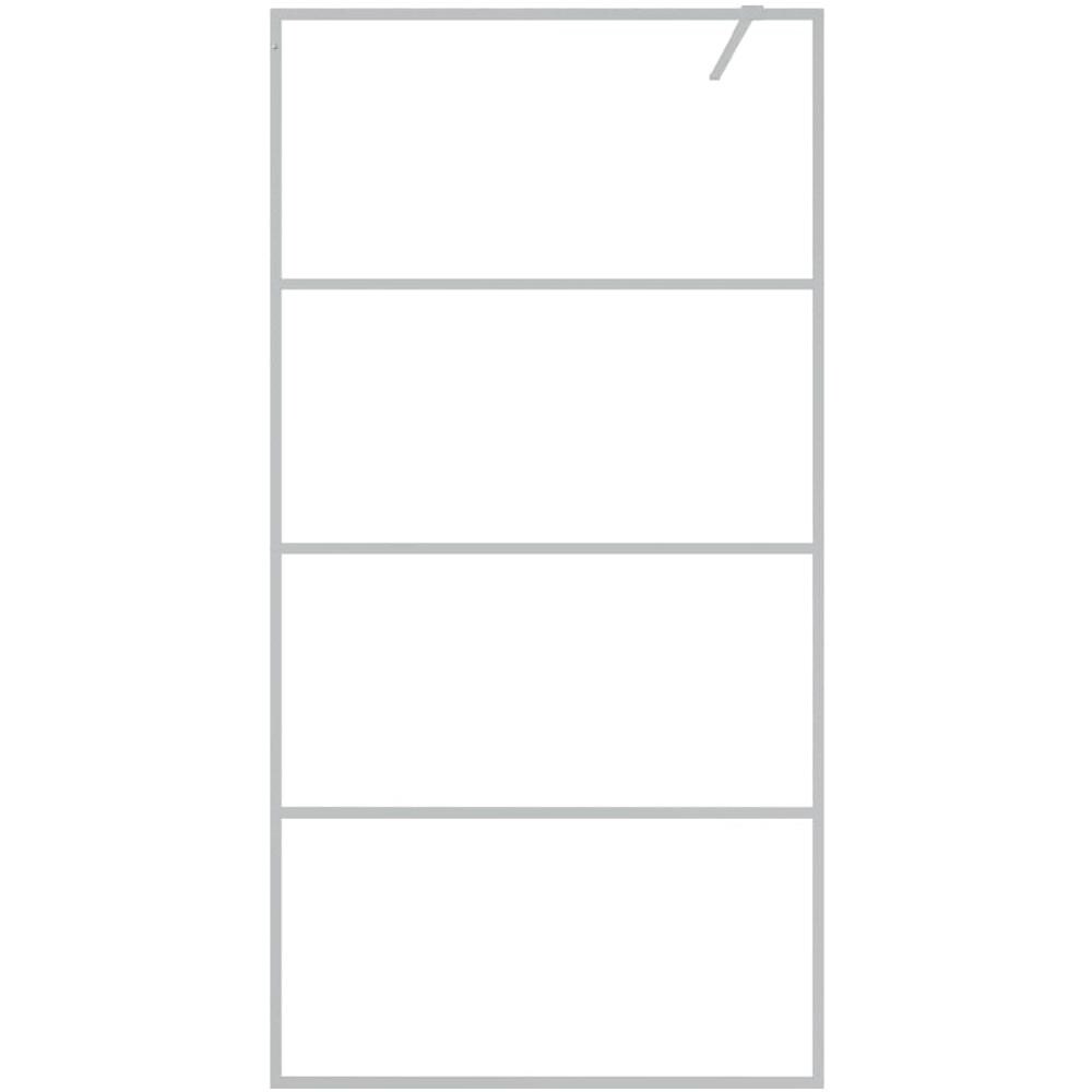 Parete Doccia Walk In Argento 100x195 Cm Vetro Trasparente Esg - Foto 3