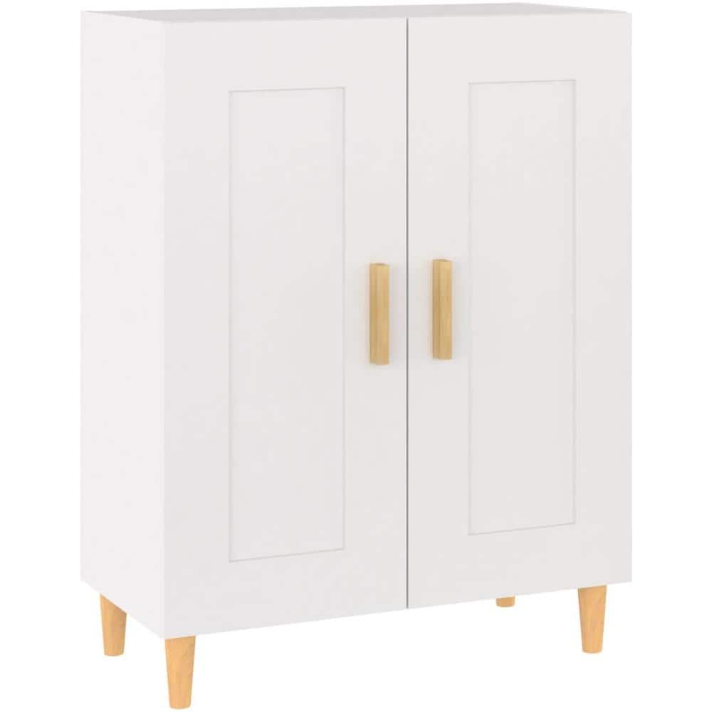 Credenza Bianca 69,5x34x90 Cm In Legno Multistrato - Foto 2
