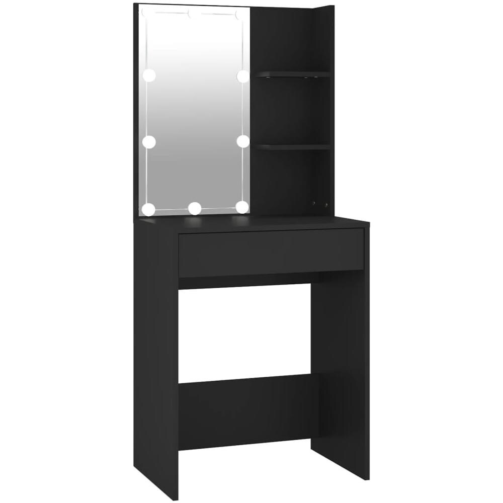 Toeletta Con Led Nero 60x40x140 Cm - Foto 2