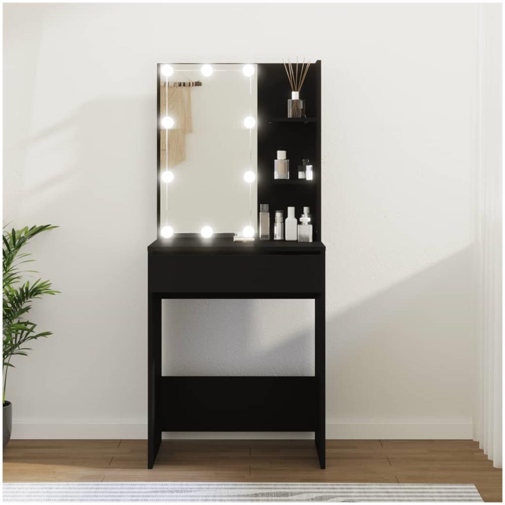 Toeletta Con Led Nero 60x40x140 Cm - Foto 1