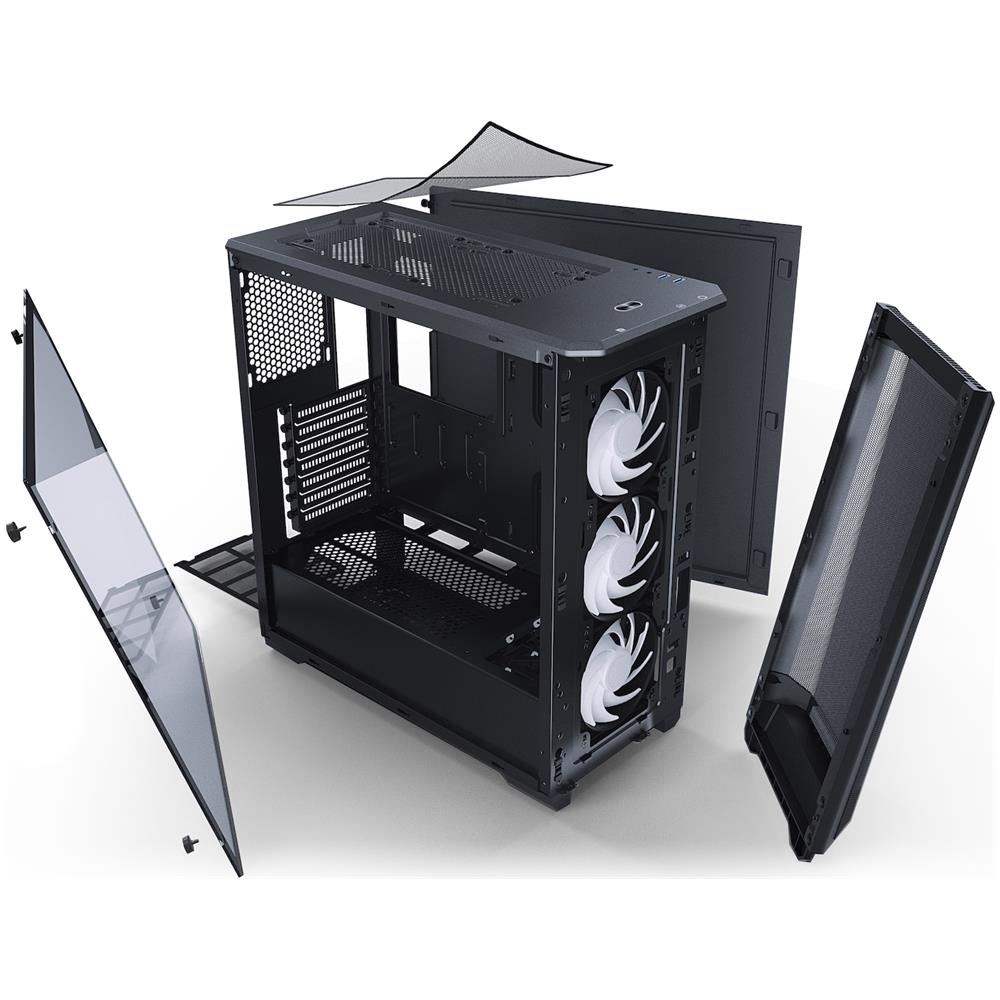 Case Eclipse P400A Midi Tower ATX / EATX / micro ATX / Mini-ITX 2 Porte USB 3.2 Colore Nero (Finestrato) - Foto 7