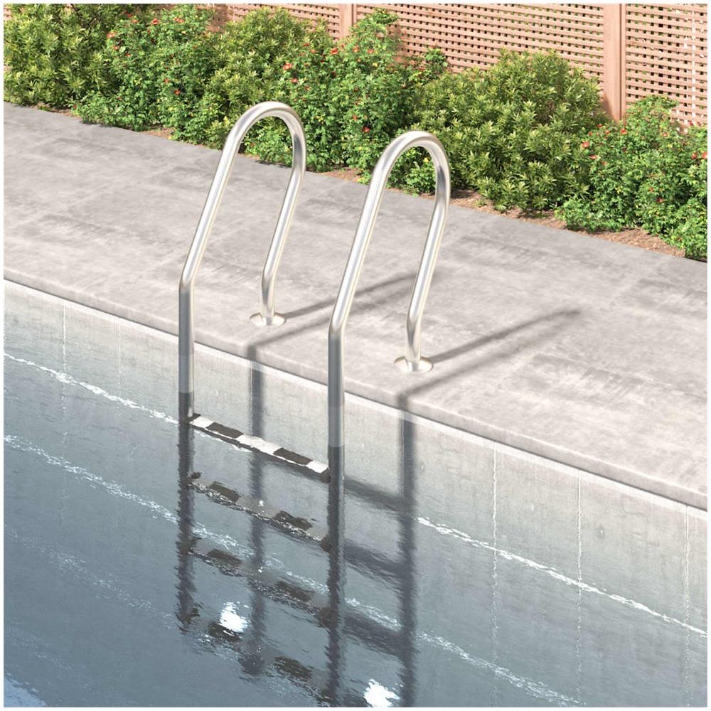 Scala Per Piscina 54x38x184,5 Cm Acciaio Inox 304 - Foto 1