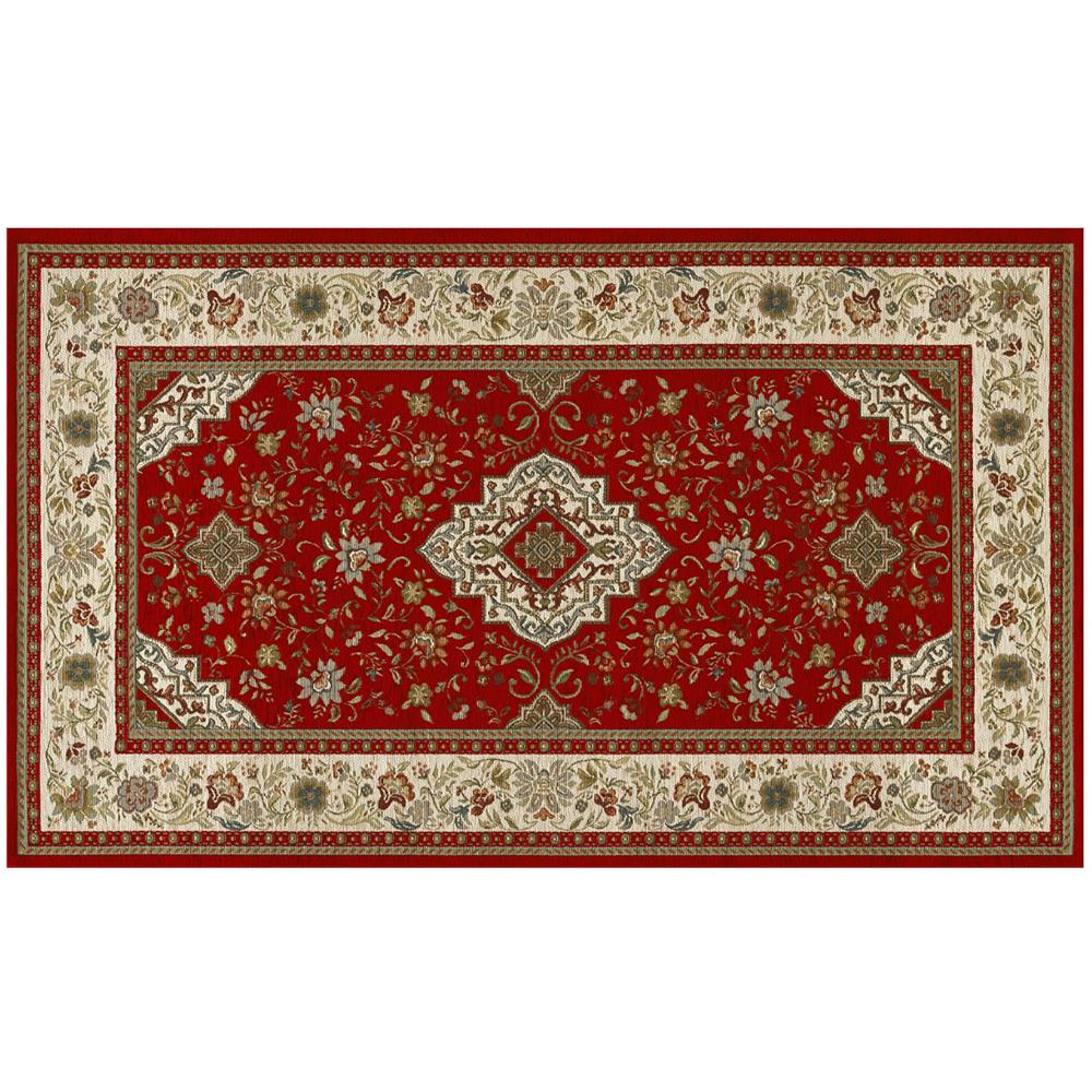 Tappeto Salotto Camera Velour Antiscivolo Mod. Tabriz Suardi Vari Colori 140x200cm Rosso - Foto 1