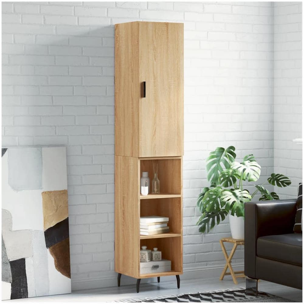 Credenza Rovere Sonoma 34,5x34x180 Cm In Legno Multistrato - Foto 1