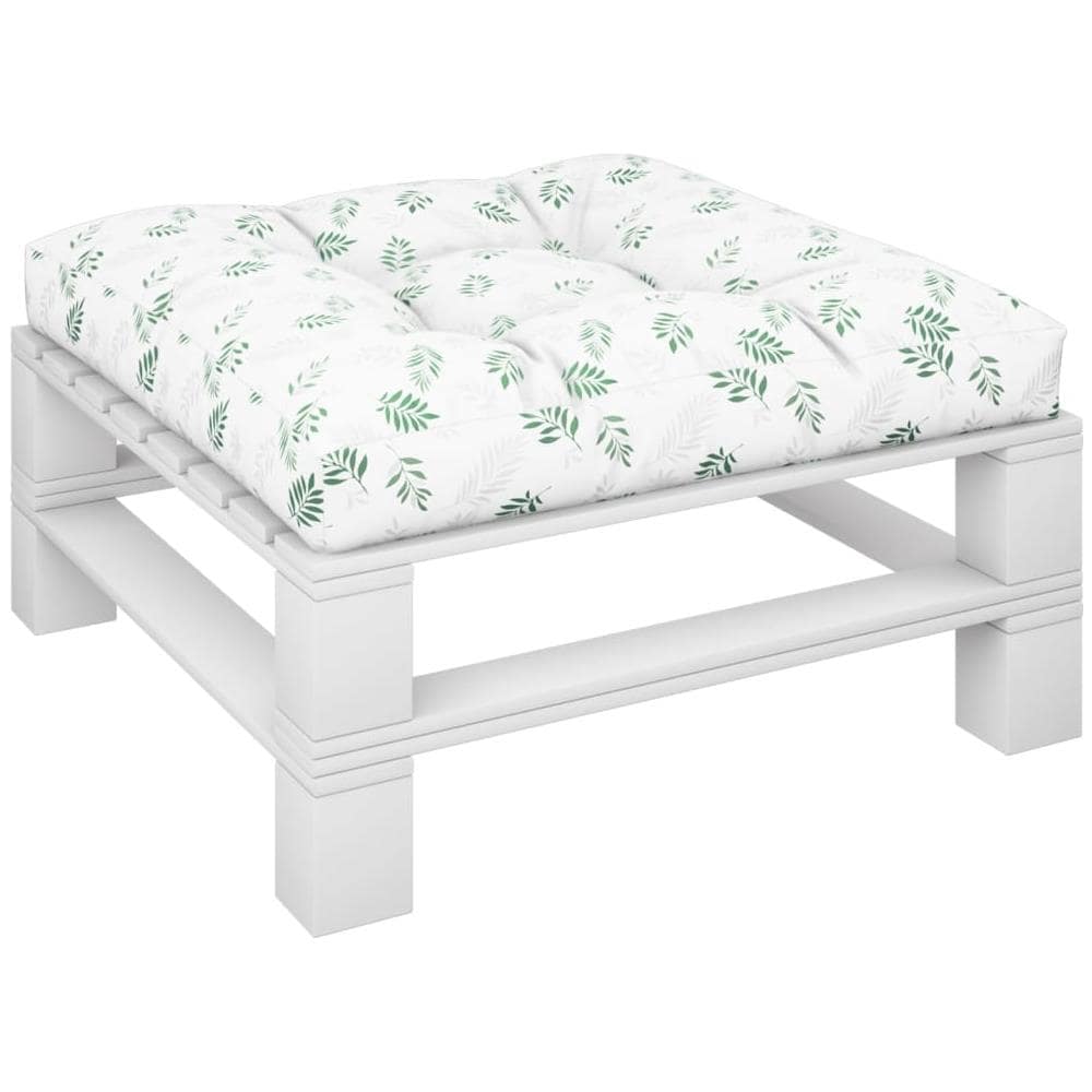 Cuscino Per Pallet Con Motivo A Foglie 80x80x12 Cm In Tessuto - Foto 3