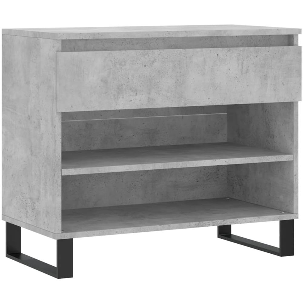 Scarpiera Grigio Cemento 70x36x60 Cm In Legno Multistrato - Foto 2