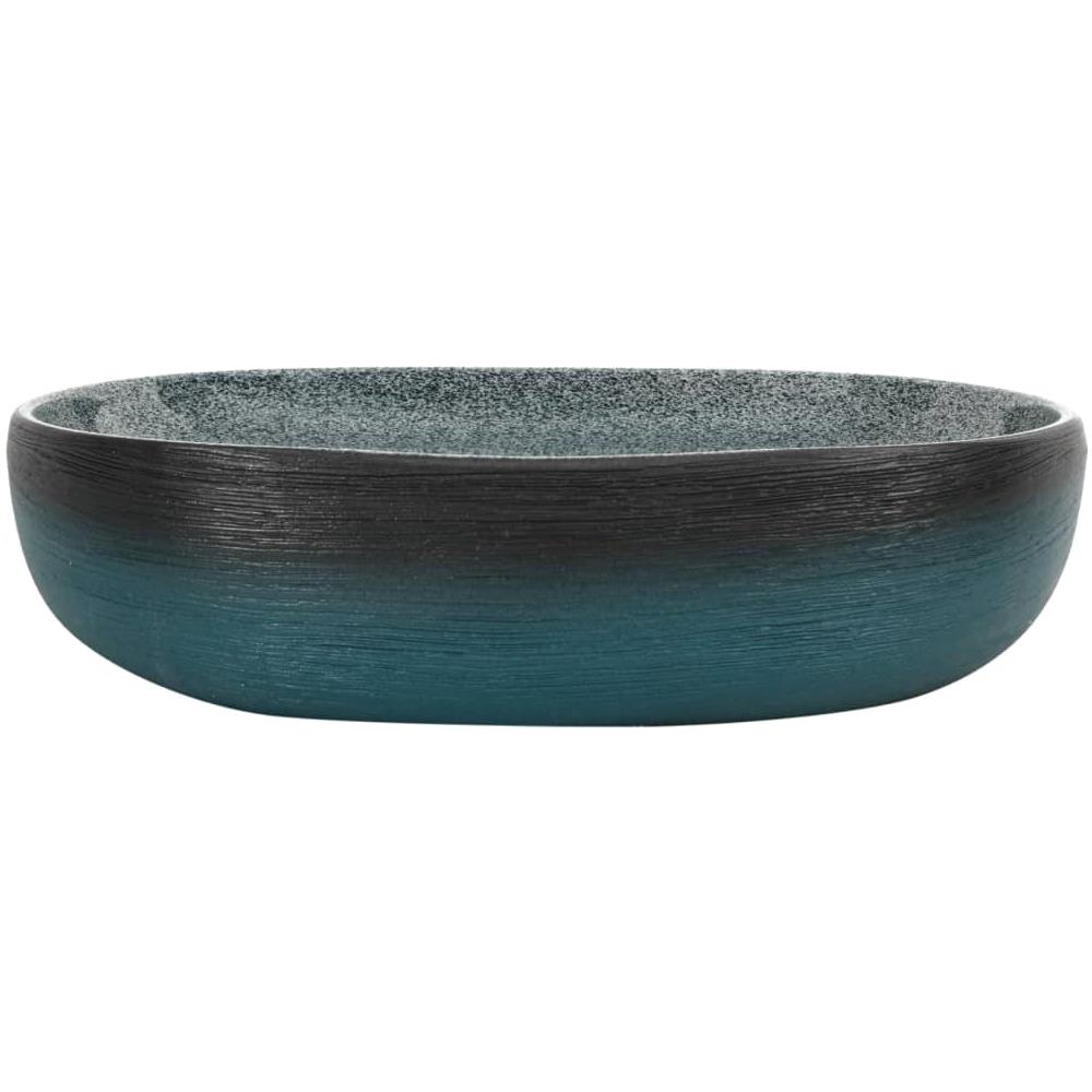 Lavabo Da Appoggio Turchese Ovale 59x40x14 Cm Ceramica - Foto 3