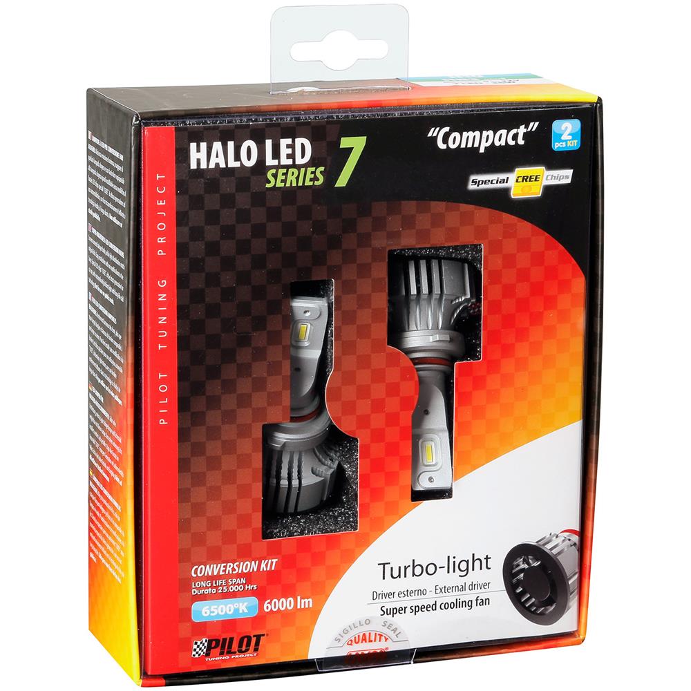 9/32v Halo Led Serie 7 Compact - (h10-hb3 9005) - 36w - P20d - 2 Pz - Scatola - Foto 3