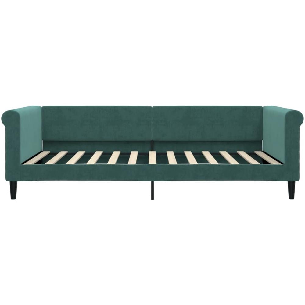 Letto Da Giorno Verde Scuro 100x200 Cm In Velluto - Foto 2