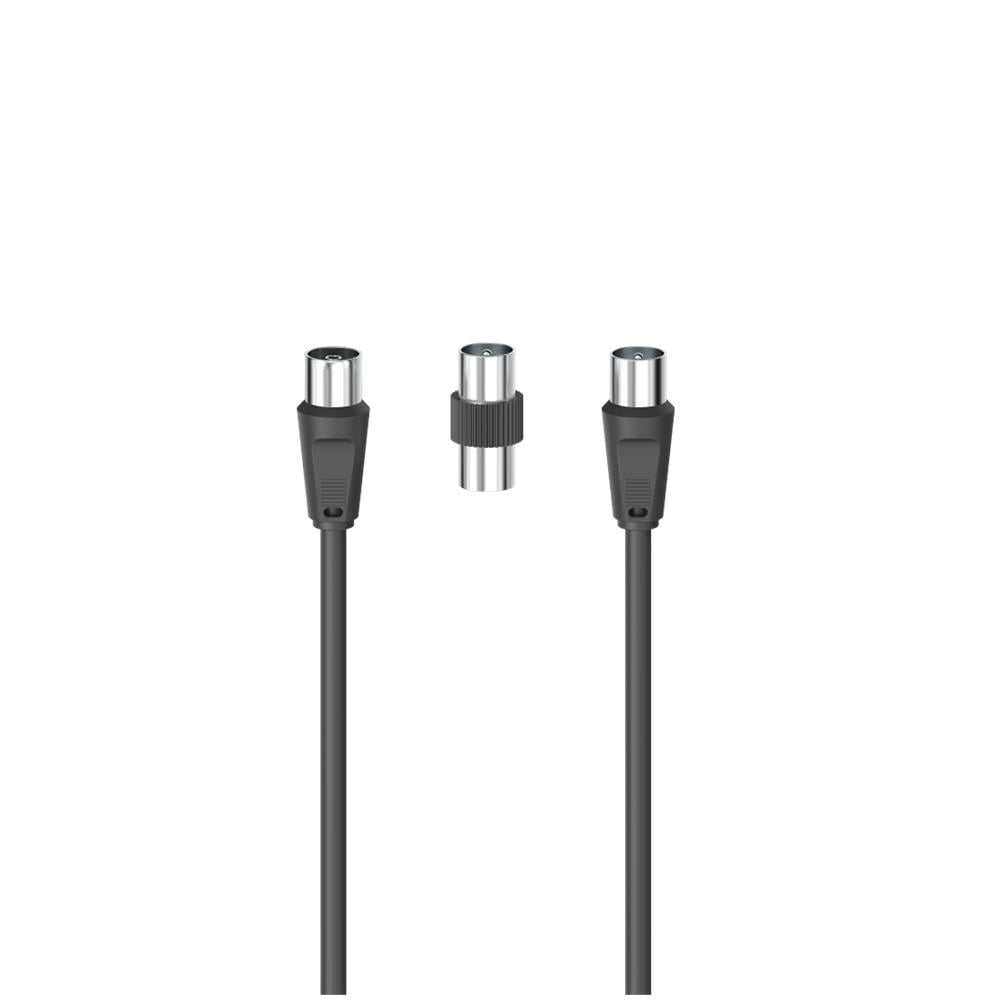 Cavo antenna M /F con adattatore M /M, 3 metri, 75 dB, nero - Foto 2