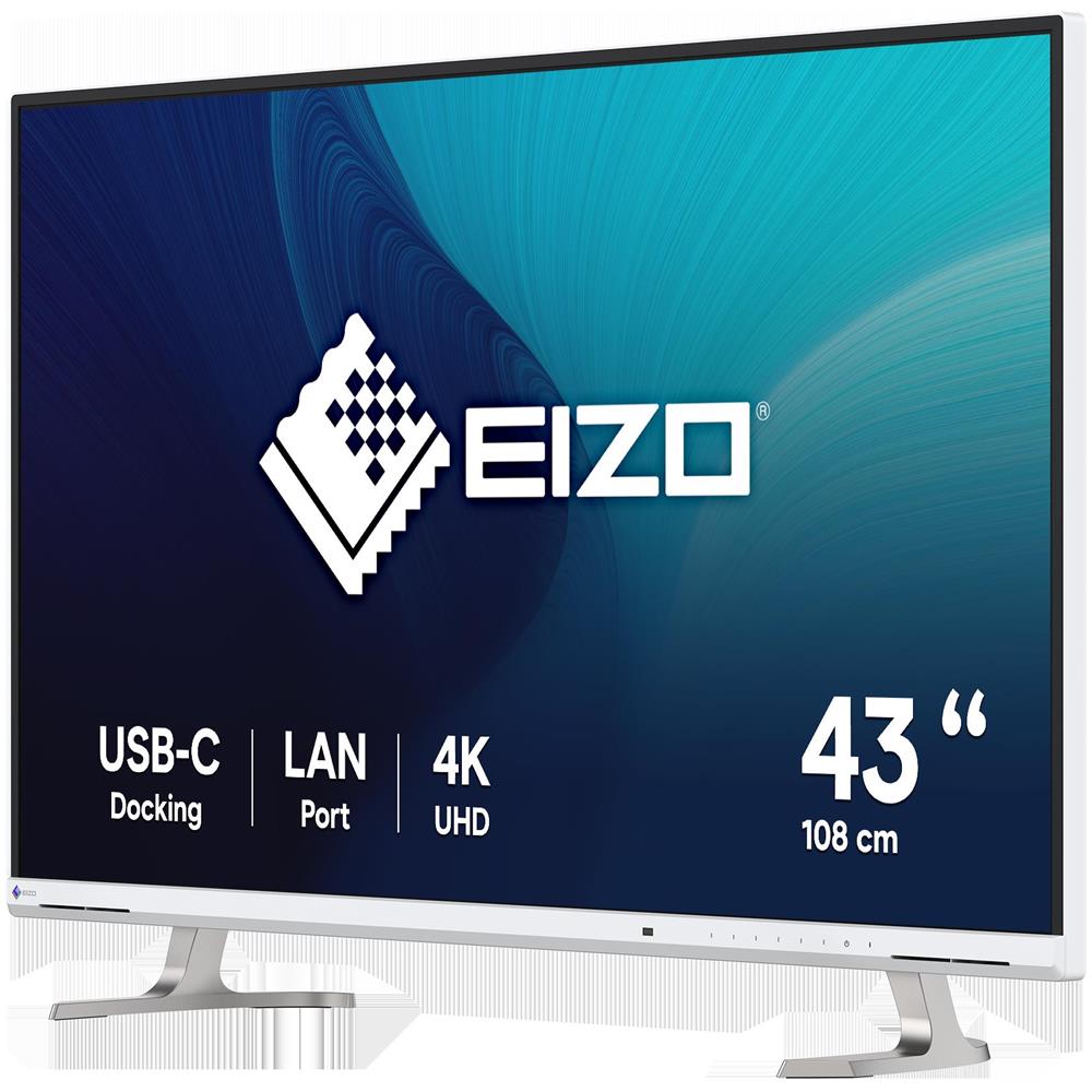 Monitor 42.5" LED IPS FlexScan EV4340X-WT 4K Ultra HD 3840 x 2160 Pixel Tempo di Risposta 5 ms - Foto 2