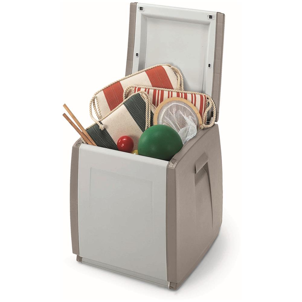 Contenitore Home Storage In&out box 55 h grigio / tortora baule in resina L54 x P54 x H57 - Foto 2