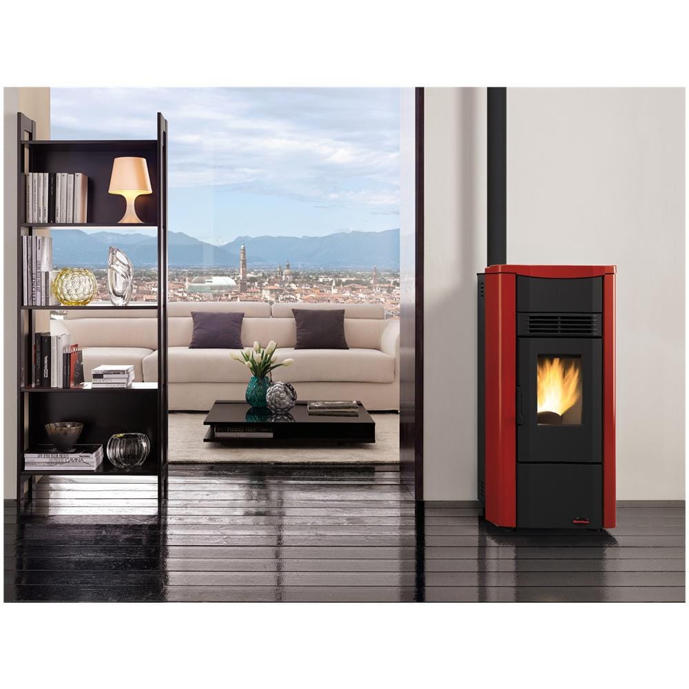 Stufa a Pellet Giusy Rivestimento in Acciaio Verniciato Potenza Termica 7 kW 200 m3 Riscaldabili - Foto 2