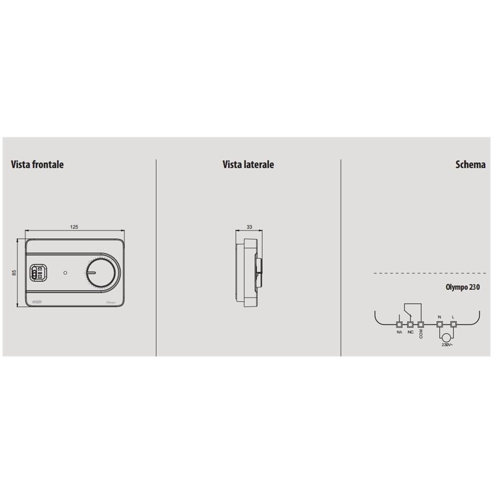 Termostato da parete OLYMPO NERO 230V - Foto 2