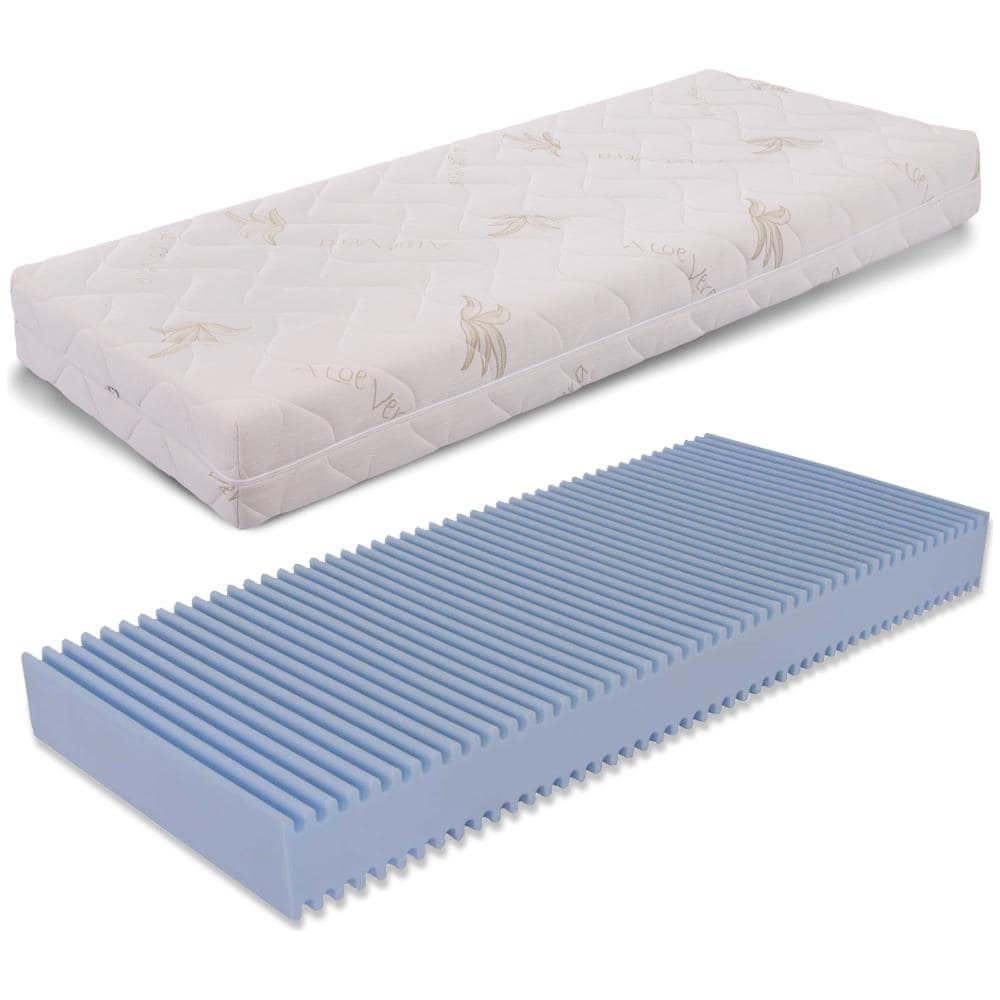 Materasso Singolo Sfoderabile In Poliuretano Alto 19 Cm Water Foam Aloe Vera 85x200. Modello: Lupin I H 19 - Foto 1