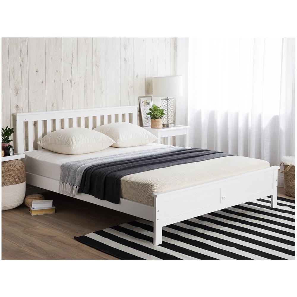 Letto A Doghe In Legno Con Rete 140 X 200 Cm Mayenne - Foto 1