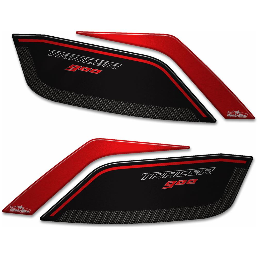 Adesivi 3d Protezioni Paramani Compatibili Con Yamaha Tracer 900gt 2019 Red - Foto 1
