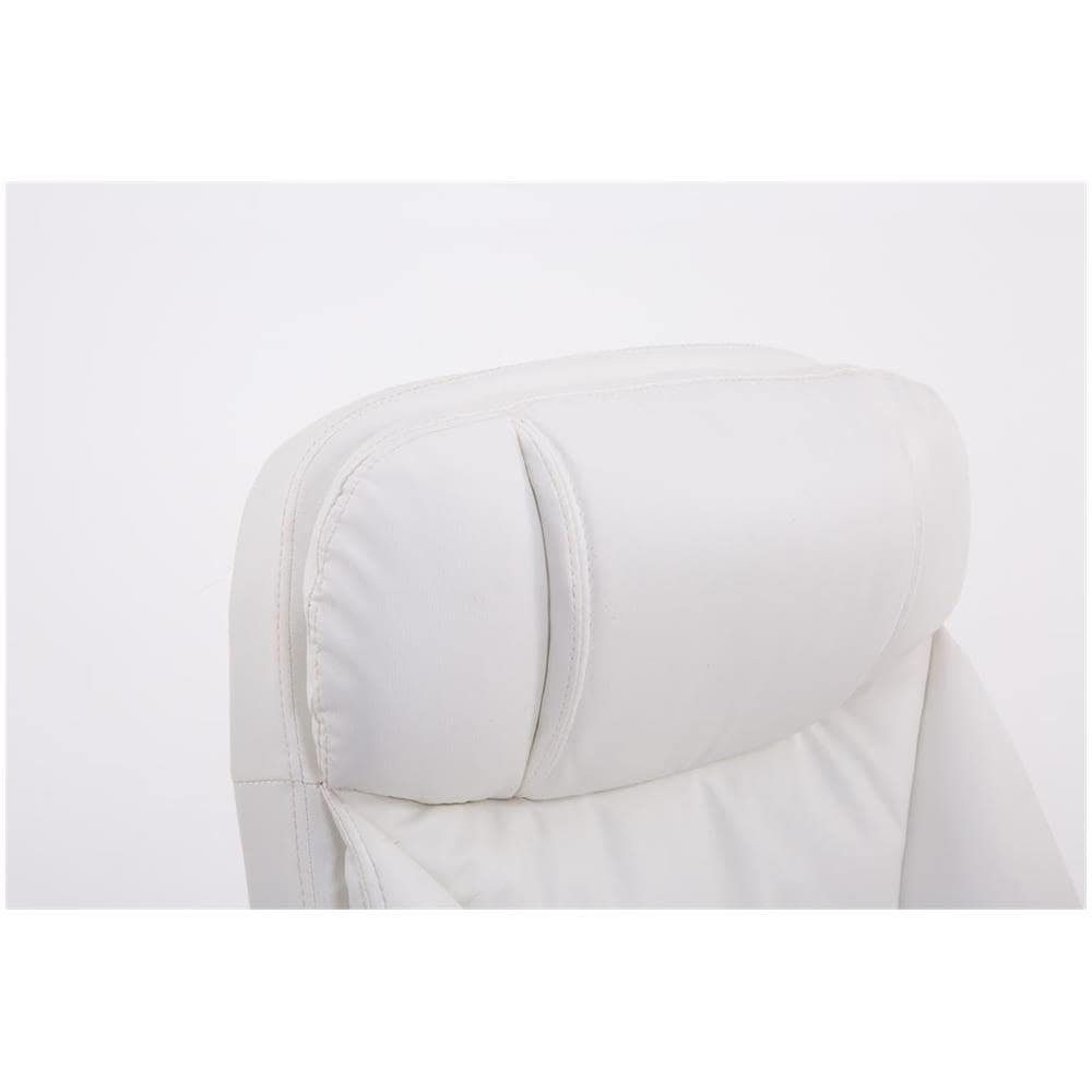 Sedia Ufficio Troy XL con Braccioli in Similpelle I Poltrona Relax Ragolabile con Poggiapiedi I Sedia Poltrona Ergonomica Carico Max 160 kg Bianco - Foto 5