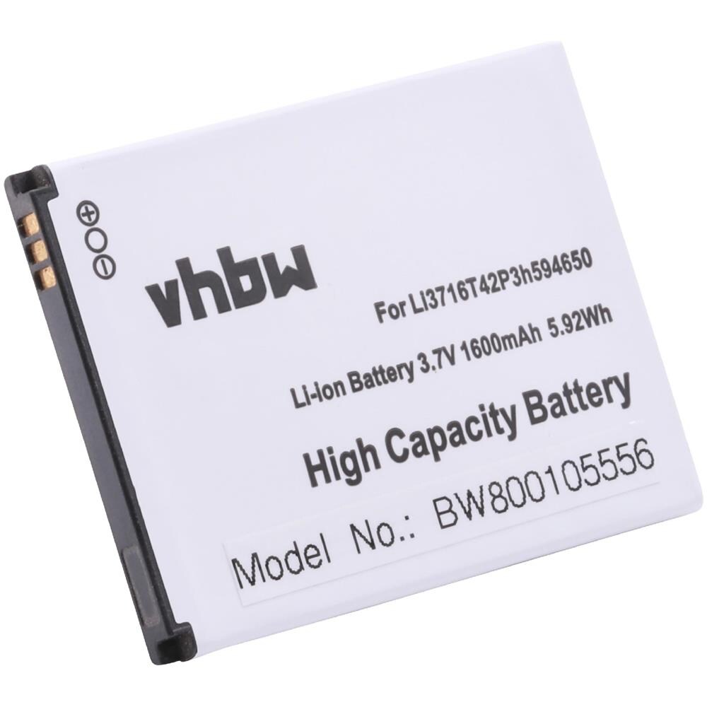 Batteria Sostituisce Li3716t42p3h594650, Li3717t43p3h494650, Li3717t43p3h594650 Per Smartphone Cellulare (1600mah, 3,7v, Li-ion)  - Foto 1