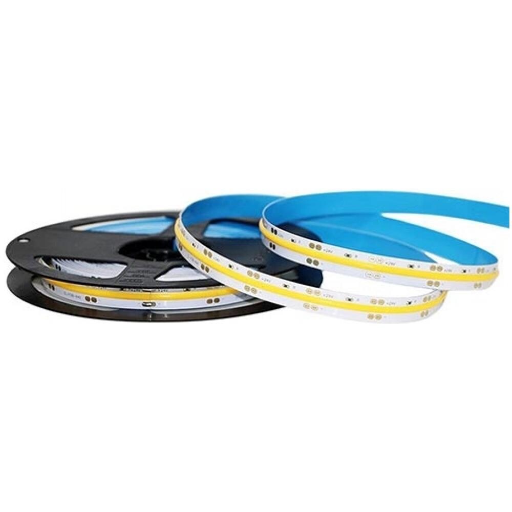 Striscia LED COB 10W /m 5m 24V 1000Lm /m 3000K IP20 10mm - Foto 1