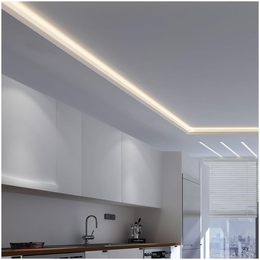 Striscia LED COB 10W /m 5m 24V 1000Lm /m 3000K IP20 10mm - Foto 3
