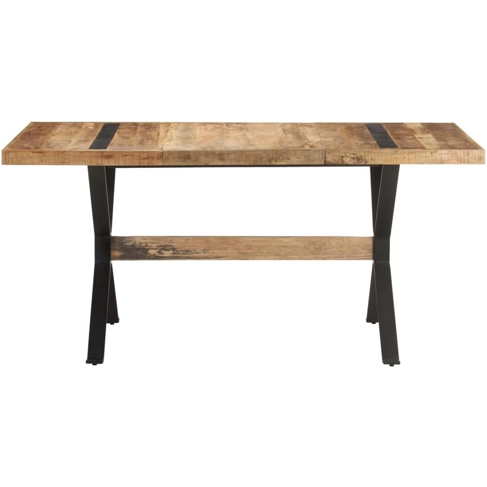 Tavolo Da Pranzo 160x80x76 Cm In Legno Massello Di Mango Grezzo - Foto 2
