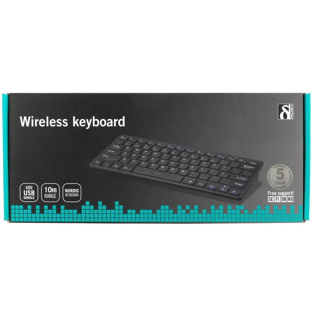 Mini Tastiera Wireless, Nera - Foto 4